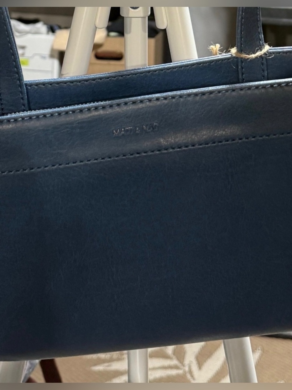 P012-Matt & Nat Navy Vegan Leather crossbody purse